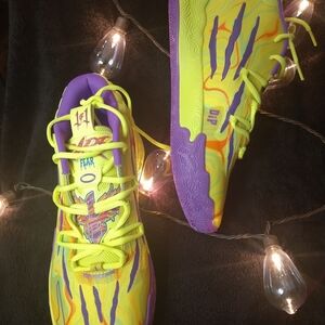 Puma Vibrant Yellow and Purple Mens Sneakers